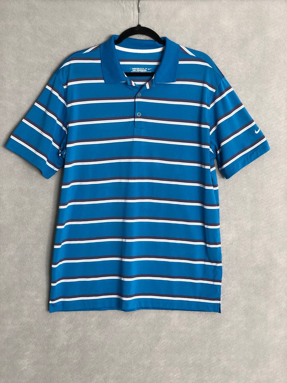 Nike Golf Polo Shirt Tour Performance Dri Fit Blue Men's Large